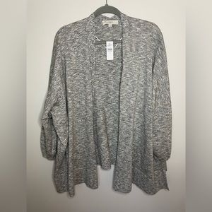 LOFT Gray Cardigan L NWT